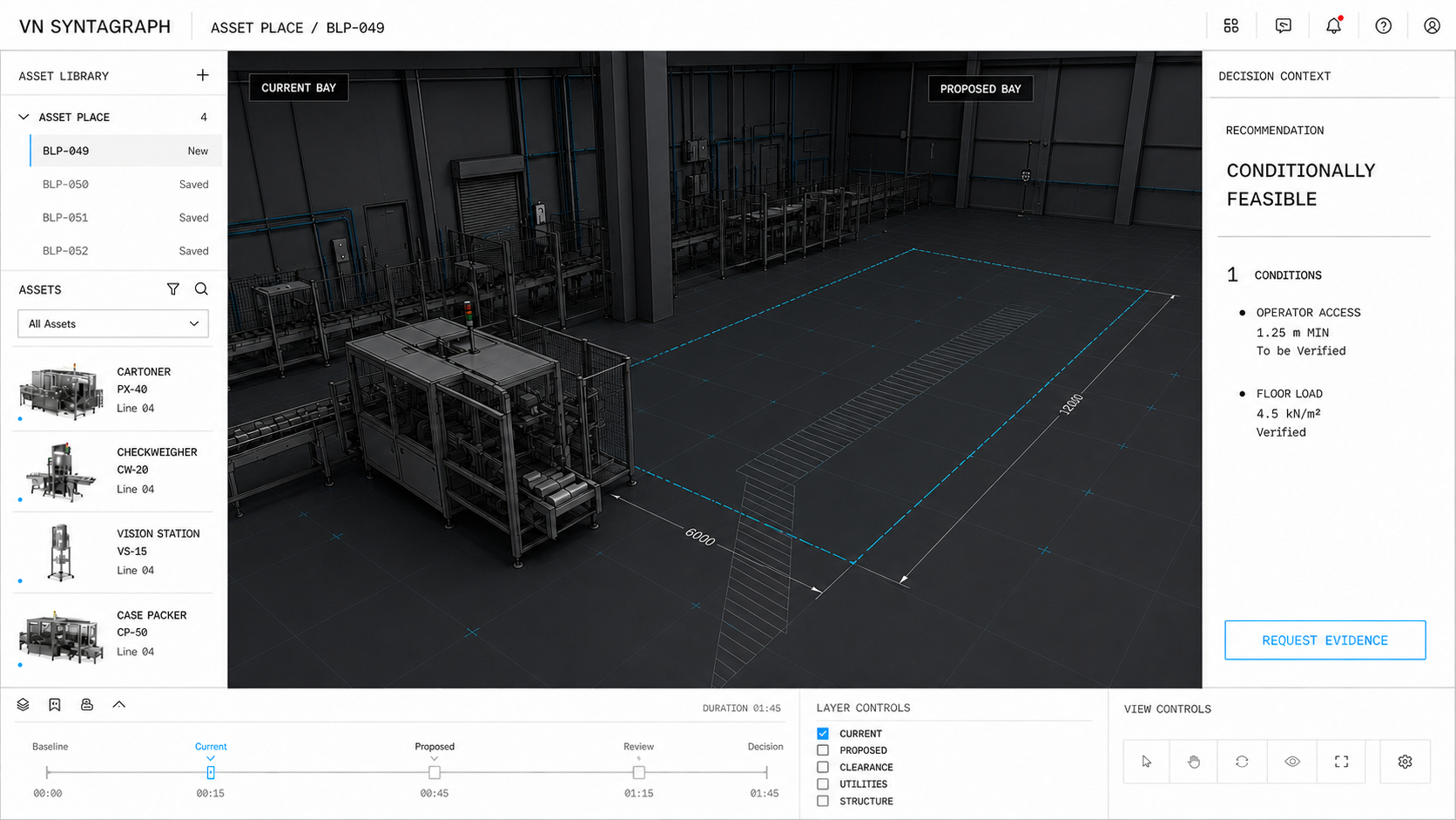 Technical CAD model of the proposed manufacturing bay